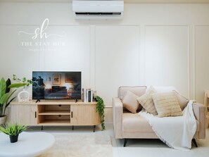 Comfort-Apartment, 1 Schlafzimmer, Nichtraucher, Stadtblick | Wohnbereich