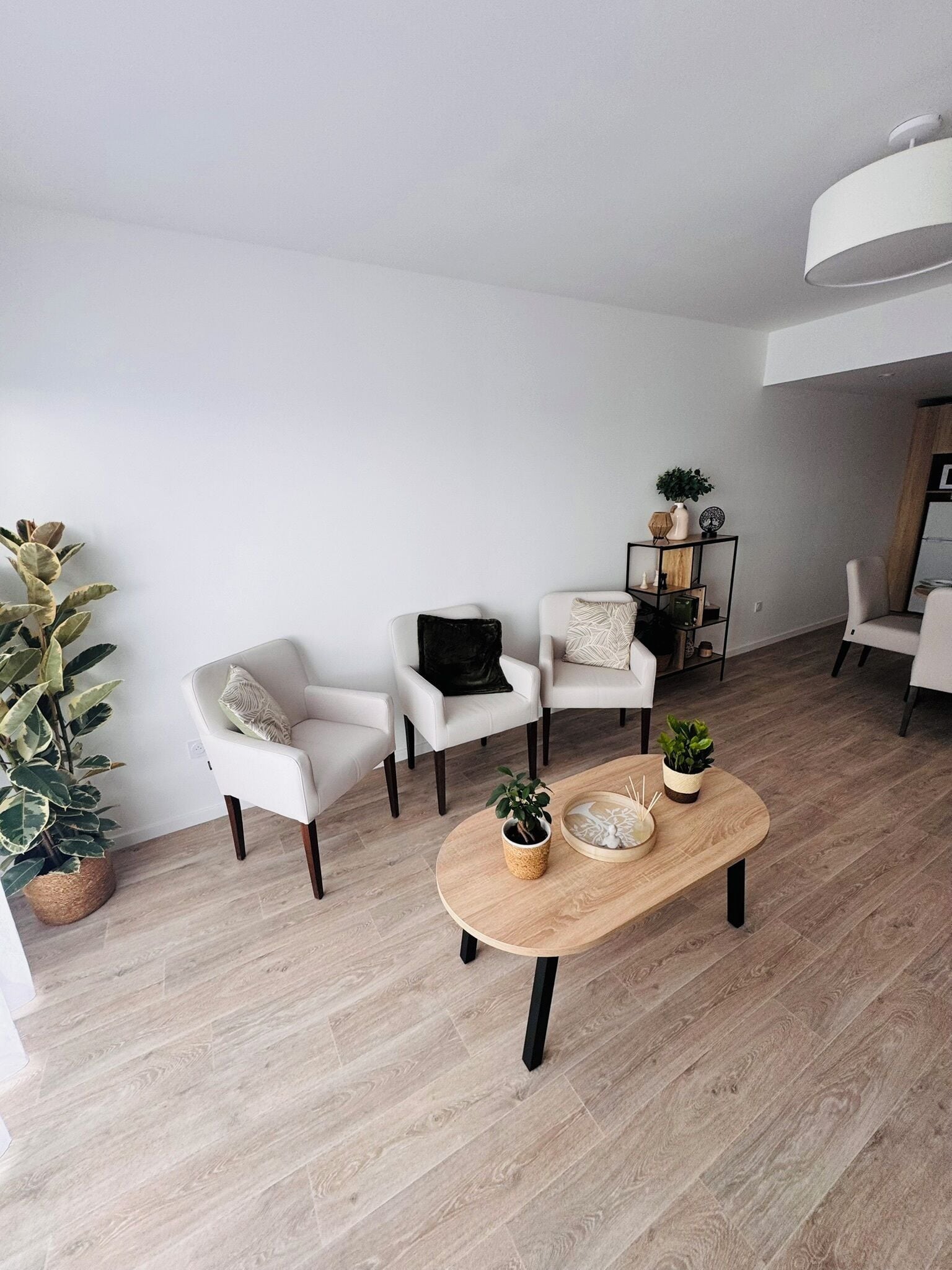 Departamento familiar, balcón | Área de sala de estar