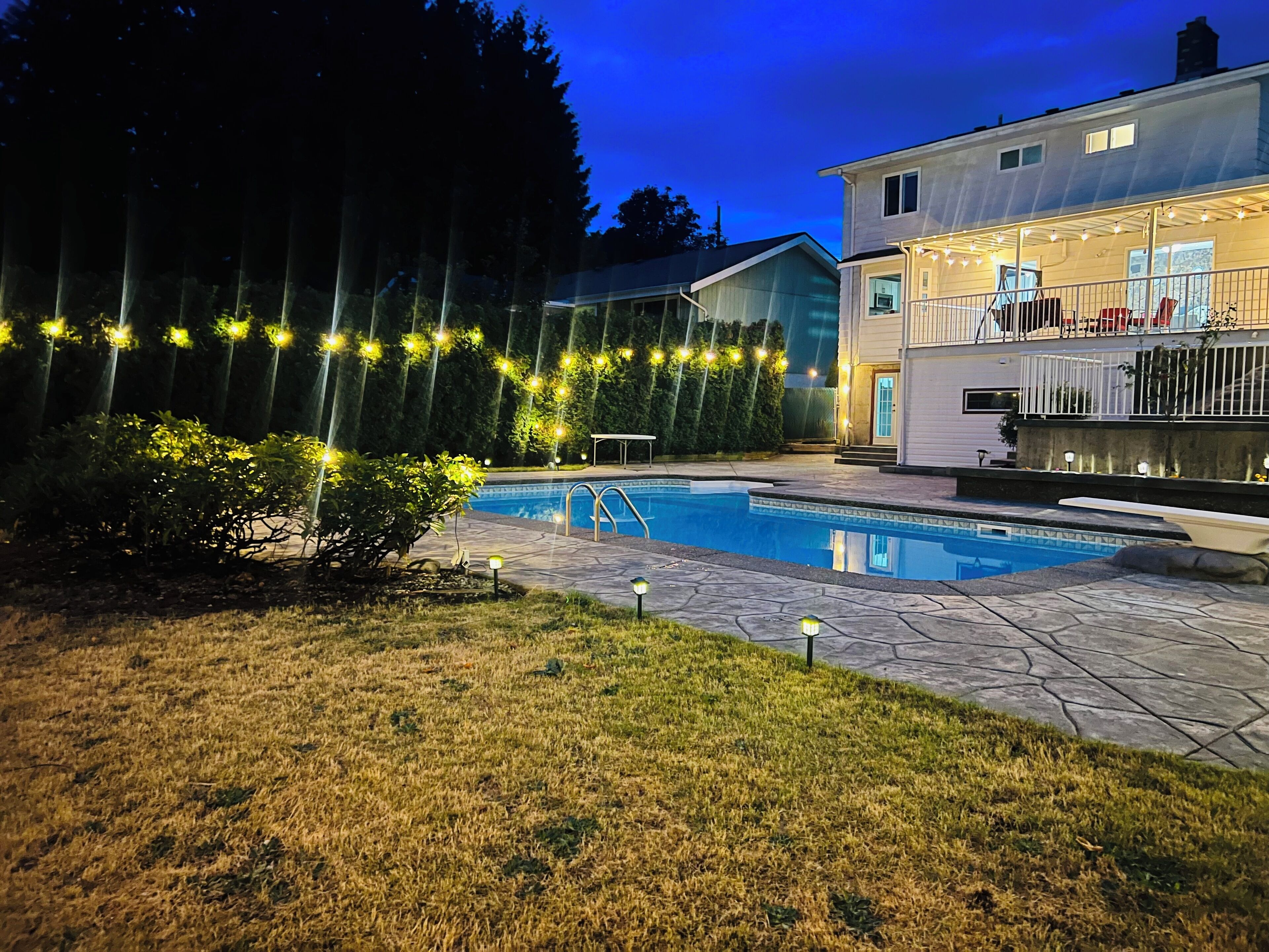 Piscine extérieure, piscine chauffée