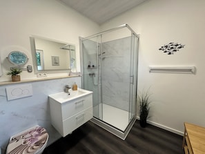Shower, hair dryer