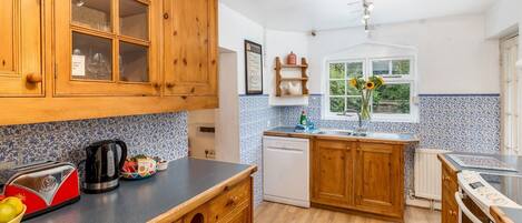 Fridge, oven, dishwasher, toaster