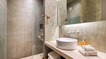 Shower, hair dryer