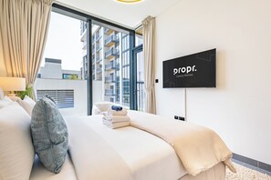 1 室のベッドルーム、セーフティボックス (室内)、アイロン / アイロン台、インターネット