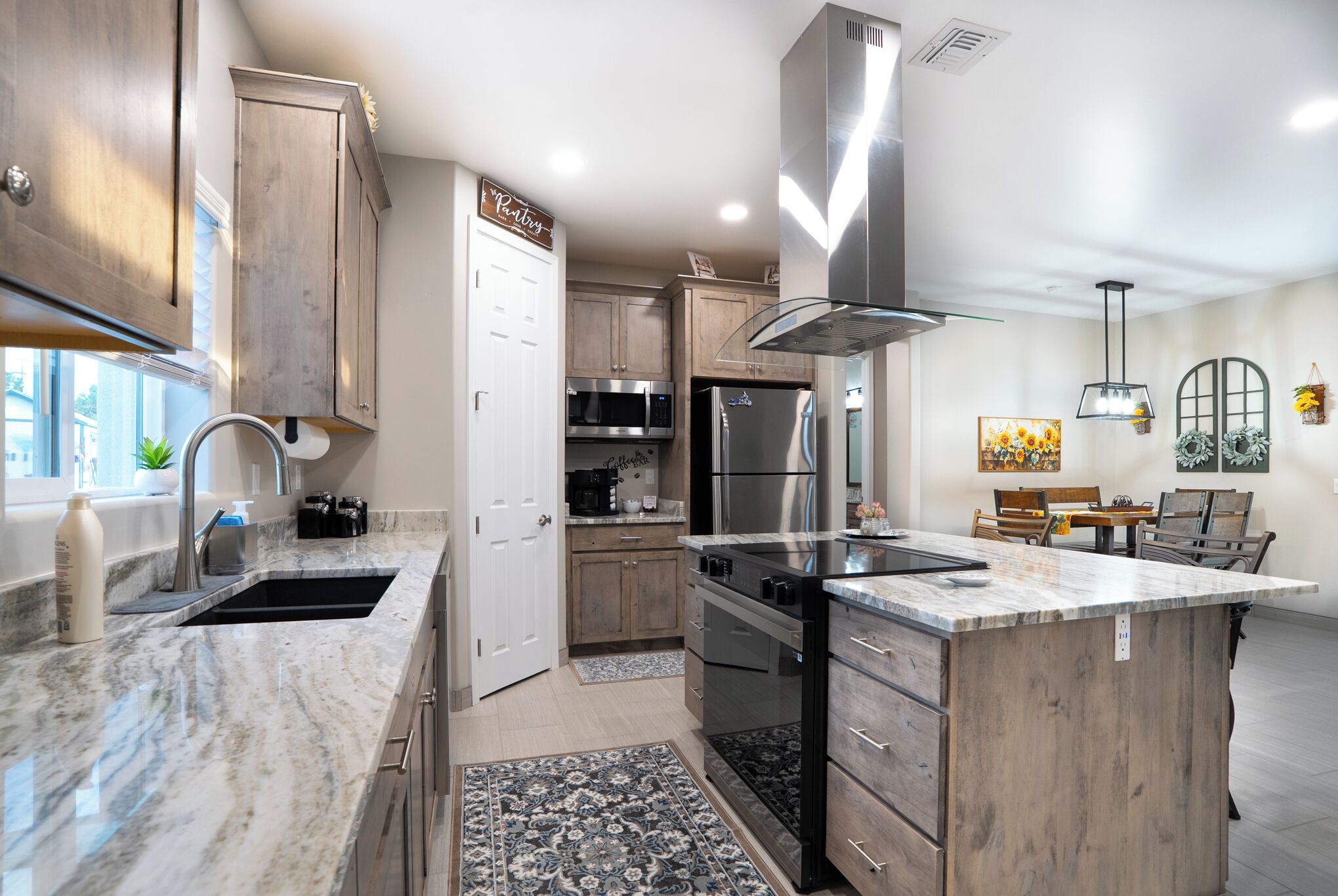 Microwave, oven, stovetop, dishwasher