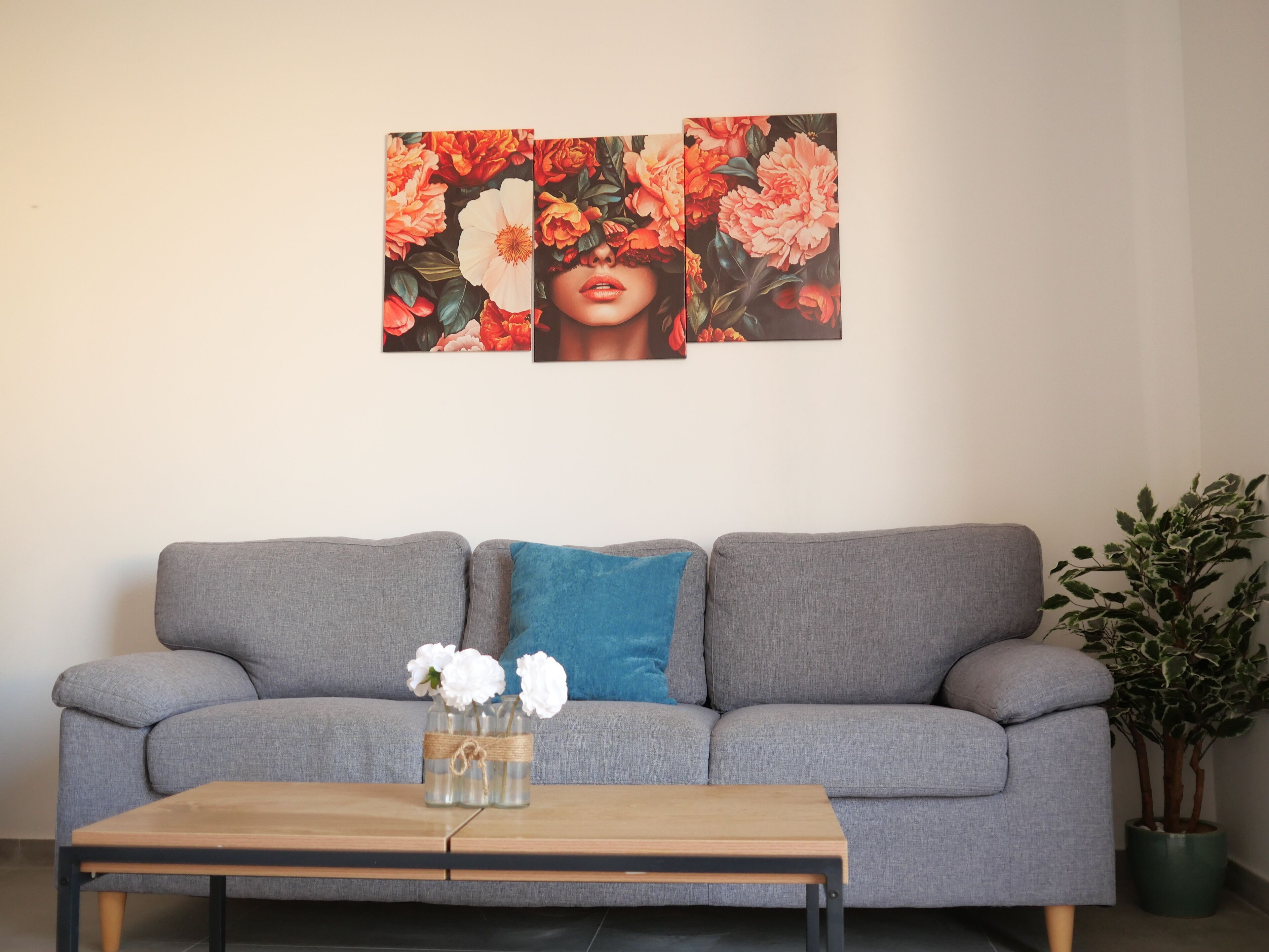 Deluxe-Maisonette, Balkon, Stadtblick | Wohnbereich