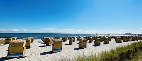 Beach nearby, sun-loungers