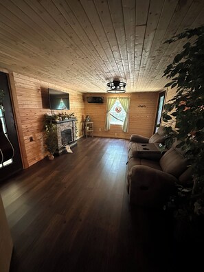 Fernseher, Kamin
