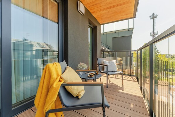 Premium Apartment, City View, Beachside | Laptop workspace, blackout drapes, iron/ironing board, free WiFi - Posesja Pla�żowa Penthouse & SPA (Grzybowo)