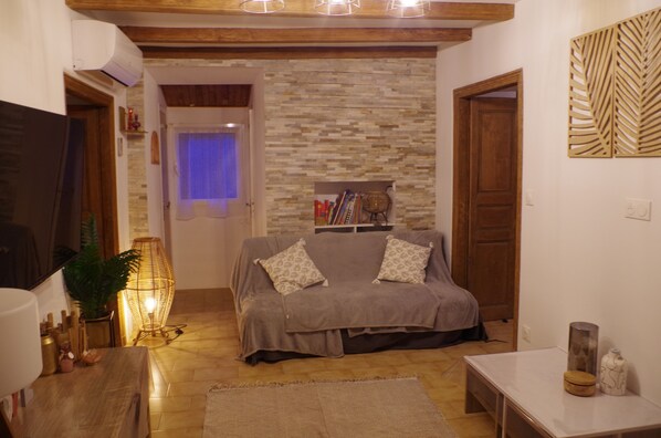 Living area - Typical Corsican apartment (Cervione)