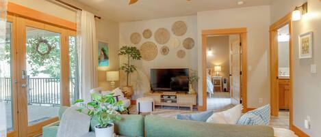 TV, books, video library