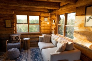 Living area - Ely Log Cabin - Off Grid+Solar+WiFi - 40 acres to roam (Ely)