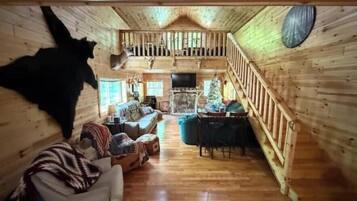 Télévision, cheminée