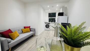 Departamento, vista a la ciudad | Área de sala de estar