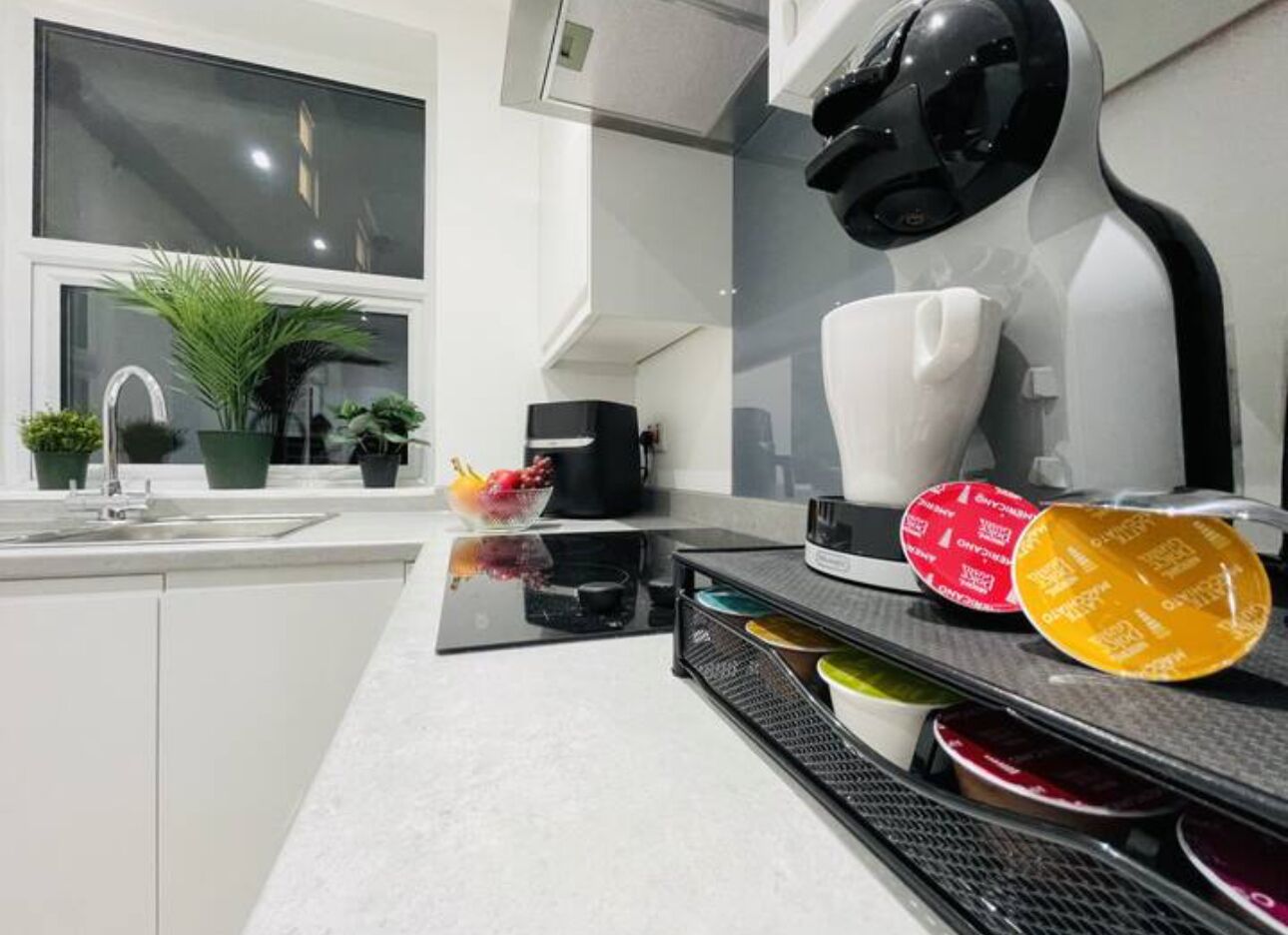 Departamento, vista a la ciudad | Cocina privada