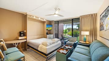 Appart'hÎtel Classique, 1 chambre, véranda, vue partielle sur l'océan | Lits supplémentaires