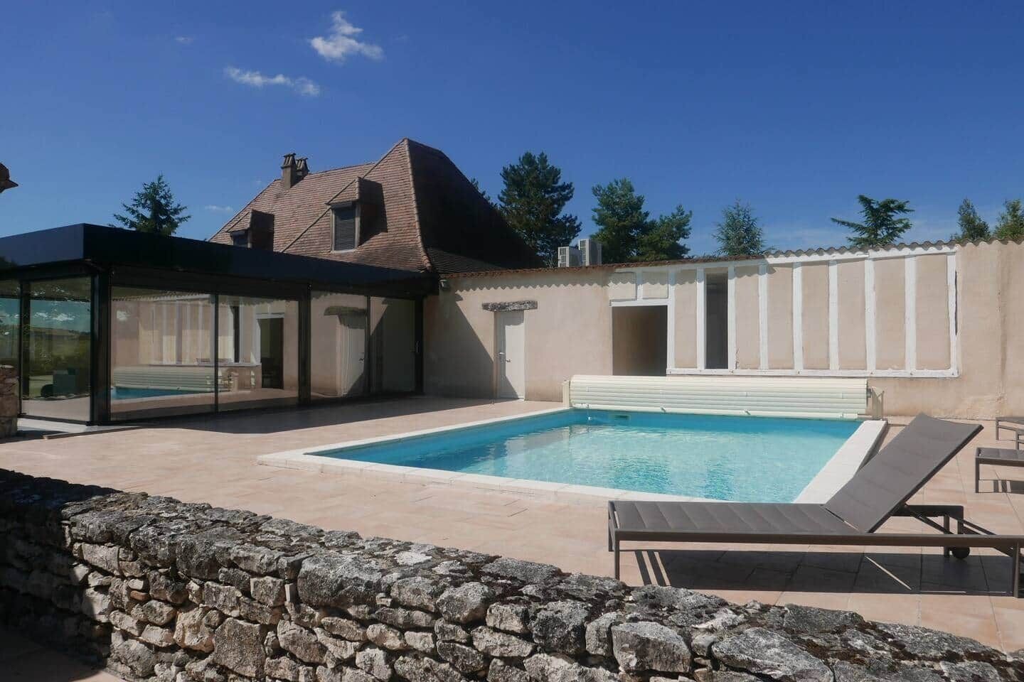 A heated pool
