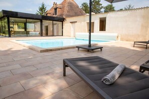 A heated pool