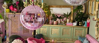 Bohemian boudoir-style artist apartment.