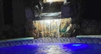 Glazed room terrace/viewpoint pool/waterfall