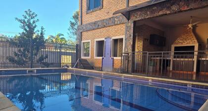 Breakfast, swimming pool, pool table, foosball.