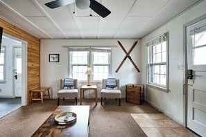 Cabana superluxo, várias camas, cozinha | Área de estar