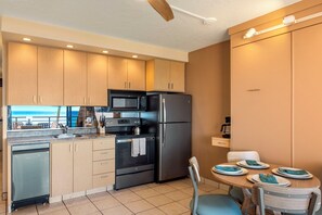 Classic Condo, 1 Bedroom, Lanai, Ocean View | Private kitchen | Full-size fridge, microwave, oven, stovetop
