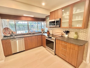 Microwave, oven, stovetop, dishwasher