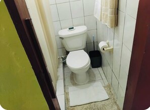Dusche, Handtücher, Seife, Toilettenpapier