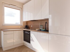 Fridge, oven, stovetop, dishwasher