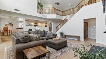 Smart TV, fireplace, video games, books