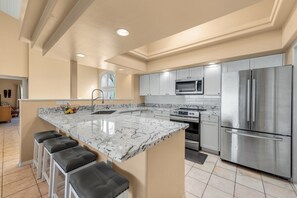 Microwave, oven, stovetop, dishwasher
