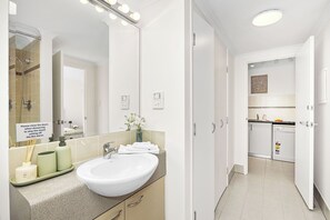 Hair dryer, towels