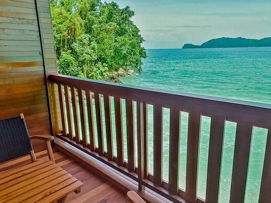 Deluxe dubbelrum eller tvåbäddsrum - balkong - havsutsikt | Värdeförvaringsskåp på rummet