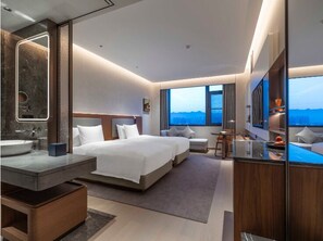 Yuanya Twin Room | Blackout drapes, iron/ironing board, free WiFi, bed sheets - PERNULO Hotel (Fuzhou)