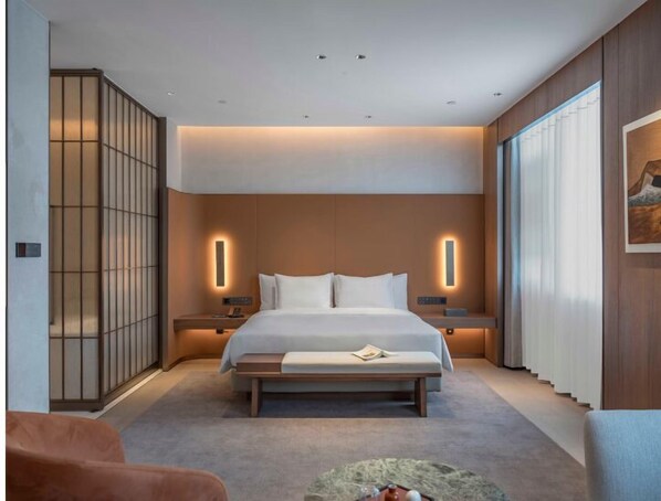 Blackout curtains, iron/ironing board, free WiFi, bed sheets