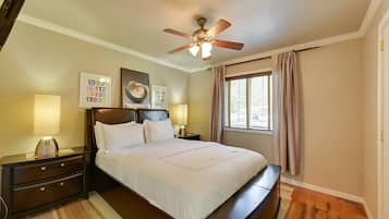 2 bedrooms, desk, iron/ironing board, WiFi