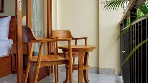 Quarto casal, vista para o jardim | Terraço/pátio