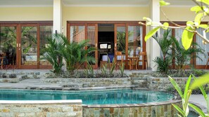 Quarto casal luxo | Terraço/pátio
