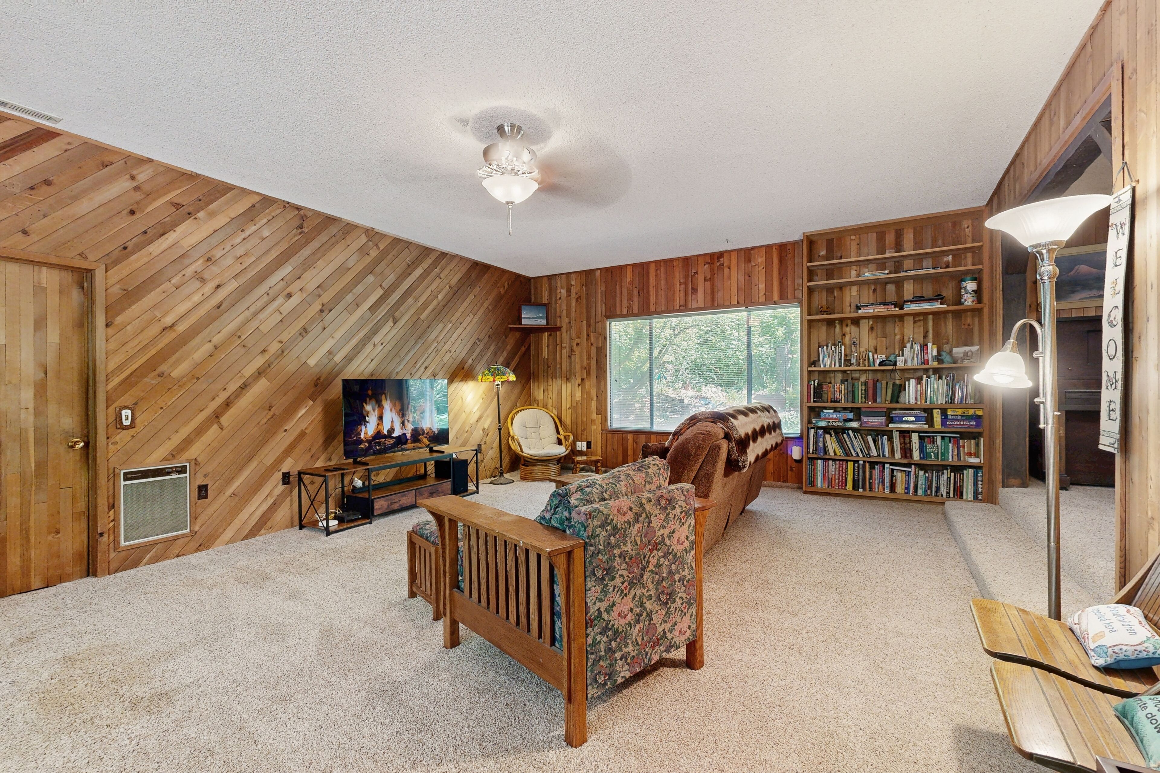 TV, fireplace, DVD player