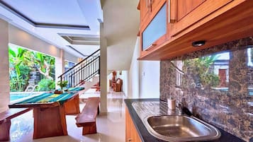 3 Bedroom Villa | Private kitchen | Fridge, cookware/dishes/utensils, kitchen islands