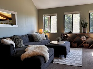 Smart TV, fireplace, books - Redwoods & Waves- An experience. Disc Golf, Putting Green, Beach toys, sleeps 6 (Whitethorn)
