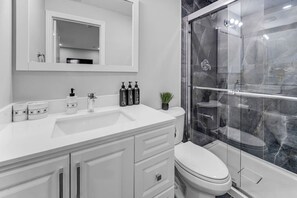 Hair dryer, towels