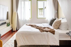 2 slaapkamers, een strijkplank/strijkijzer, wifi, beddengoed