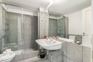 Family Apartment, Multiple Bedrooms, Mountainside (Oasis Panoramic 1BR with shared pool) | Bathroom | Shower, hair dryer, bidet, towels