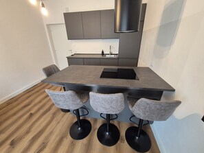 Deluxe Apartment, Balcony | Private kitchen