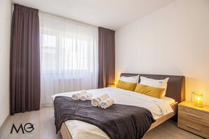 Deluxe-Apartment, Bergblick | Hochwertige Bettwaren, Daunenbettdecken