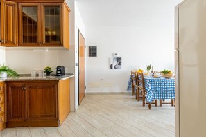 Fridge, microwave, toaster