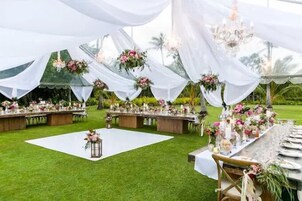 Outdoor wedding area