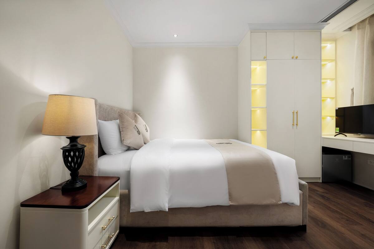 Habitación estándar doble | Sábanas de algodón egipcio, ropa de cama de alta calidad, minibar