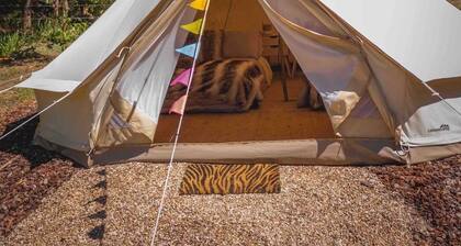 Aura Glamping Tent: Eco Stay w/ Private Bathroom & Nature Views Near Noosa